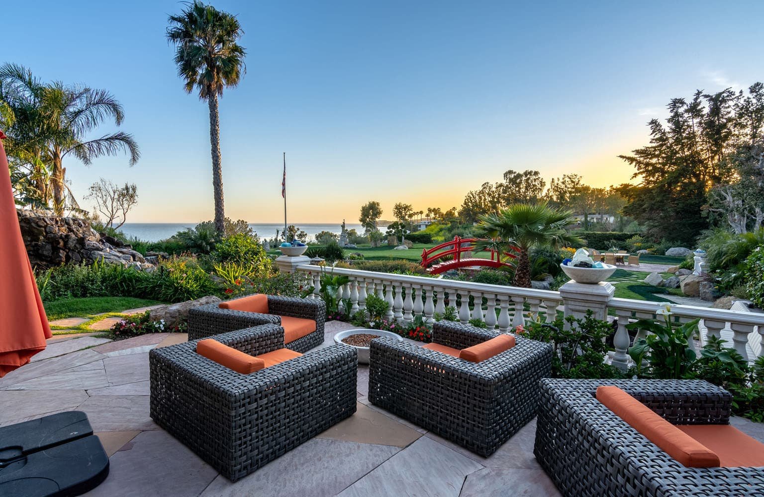 Lush grounds and outdoor amenities at Passages Malibu