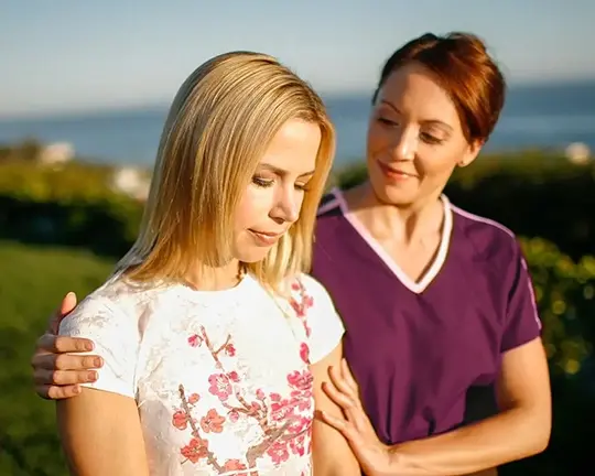 Compassionate support representing that addiction is not your fault